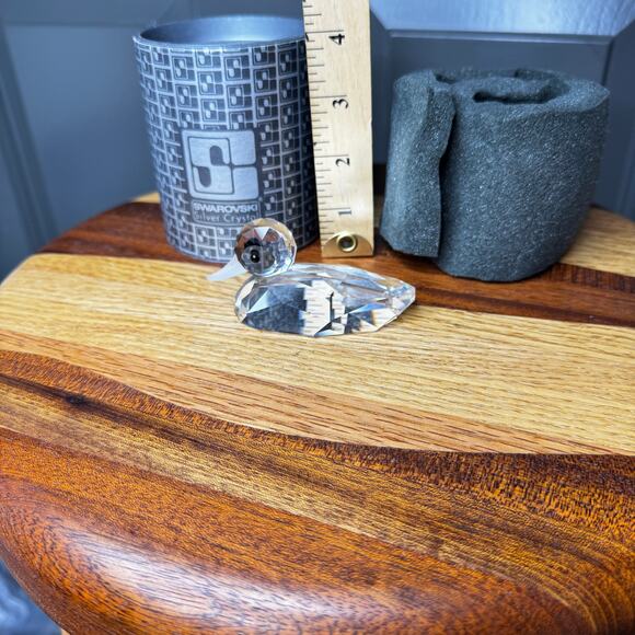 Swarovski Silver Crystal Duck 7653 NR 75 Box Figurine Mini Silver Beak Vintage - Picture 9 of 9